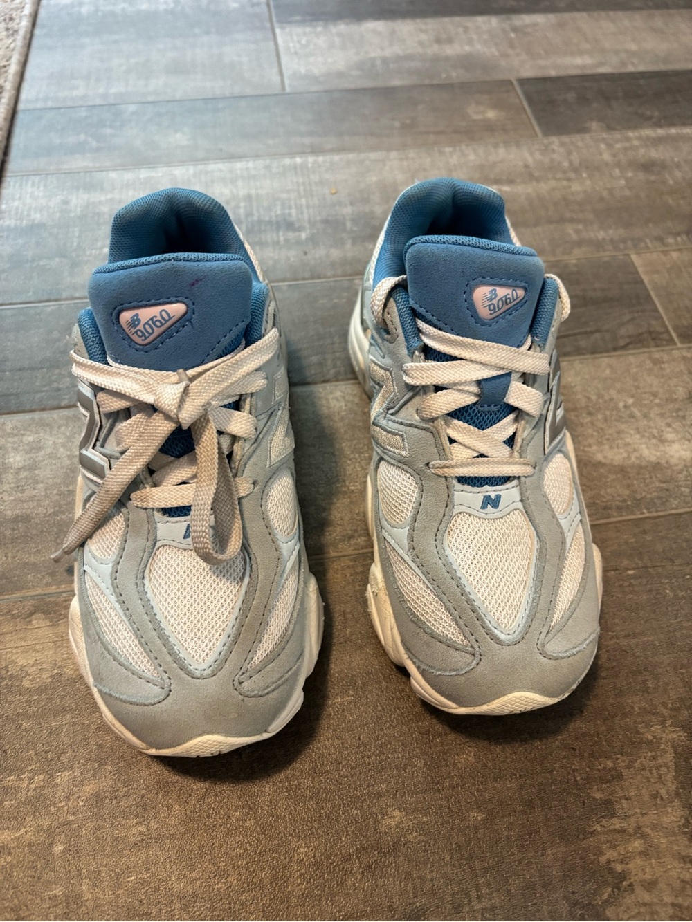 New Balance Kids Light Blue and White Athletic Sneakers